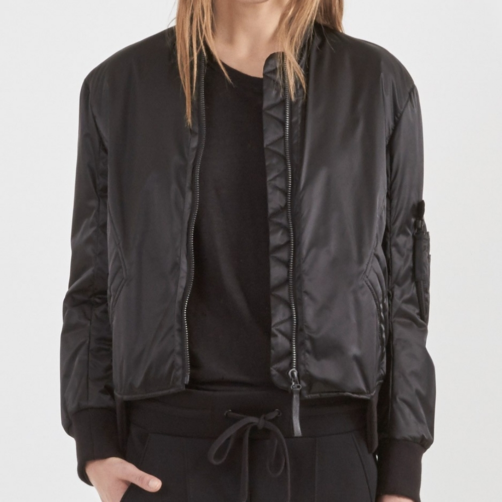 Helmut Lang Cropped Bomber Jacket